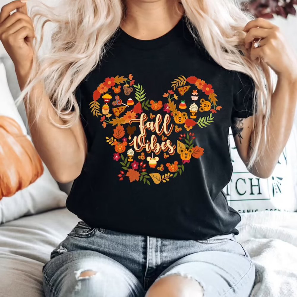 Disney Fall vibes shirt, Disney Mickey Fall shirt